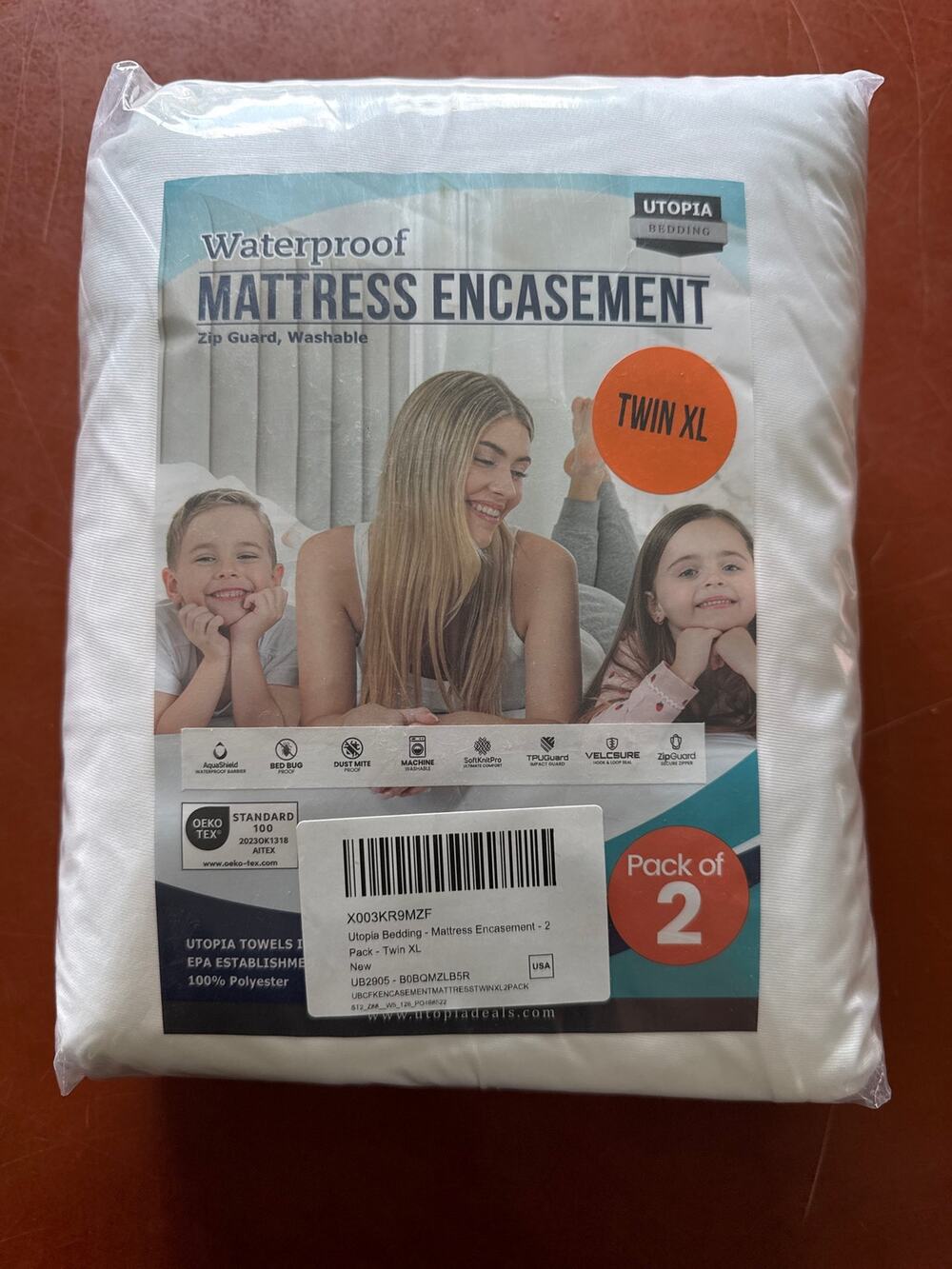 Utopia Bedding Twin XUL Waterproof Mattress Encasement 2 Pack Zippered